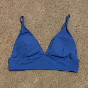 Blue Triangle Bikini Top